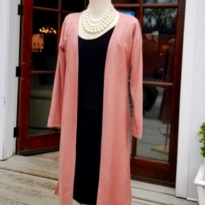 Blueheaven Brand Soft Blush Pink Duster with Side Slits.